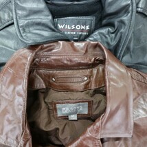 ◎WILSONS レザージャケット set 本革 ブルゾン ライナー付き 他 (S/M) 2枚セット まとめ売り 大量 古着卸 1円スタート 最落なしMF2195_画像4