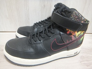 日本未発売 NIKE AIR FORCE1 HIGH Black Floral 27.5cm☆ナイキ エアフォース ハイ ブラック フローラル ボタニカル 柄 黒 CI2304-001