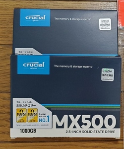 早いもの勝ち【即決】☆新品未開封★クルーシャル SSD MX500 1TB (SATA 6Gbps/5年保証/国内正規品) CT1000MX500SSD1JP ×2個セット ★ ②