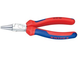 KNIPEX（クニペックス）2205-160 ラウンドノーズプライヤー160mm　コンフォートハンドルクロムメッキ