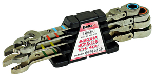 BOLTEX SAKURAレンチ フレキシブルタイプ 4本組 4BS-FS なめたナットもつかめる コンビネーションレンチ