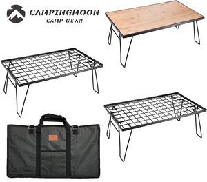 CAMPING MOONキャンピングムーン フィールドラック ブラック3点/天板1点/収納ケース1点/ フルセットT230-3TP