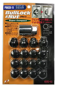 L 即落 税込 協永 KYO-EI スーパーコンパクト ブルロック & ナット セット P0603B-19 M12×P1.25 19HEX 黒 日本製 KYO-EI Bull Lock & Nut
