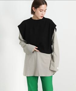 【select MOCA】 バックスリットニットショートベスト