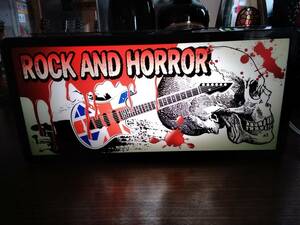 UK イギリス ロンドン ロック ホラー スカル ギター ユニオンジャック ROCK&HORROR サイン 看板 置物 雑貨 ライトBOX 電飾看板 電光看板