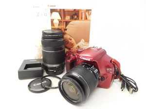 05 55-462040-19 [Y] Canon キャノン EOS Kiss X50 デジタル一眼レフカメラ ZOOM EF-S 18-55mm 1:3.5-5.6 ISⅡ 他 付属品あり 千55