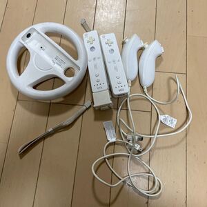 【値下げ】Wii マリオカート ハンドル・リモコン マリオカート 任天堂純正品