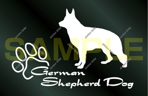 少し大きめ 犬のステッカー ジャーマンシェパードドッグ DOG 犬 シール シェパード