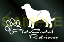 少し大きめ 犬のステッカー フラットコーテッドレトリーバー DOG 犬 シール_画像1