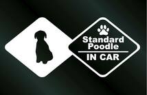 犬のステッカー スタンダードプードル Cタイプ IN CAR DOG 犬 シール_画像1