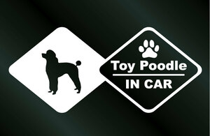 犬のステッカー トイプードル Bタイプ IN CAR DOG 犬 シール