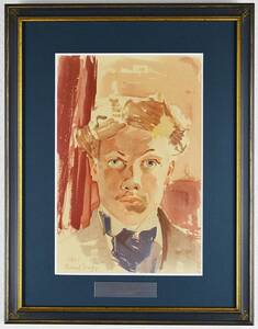 Art hand Auction Raoul Dufy Raoul Dufy Raoul Dufy Peinture Impression Lithographie Peinture Raoul Dufy Plaque signalétique Encadrée Autoportrait Tenture murale, ouvrages d'art, imprimer, lithographier, lithographier