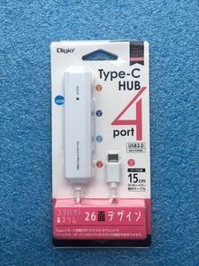 Digio Digio UH-C2474W [USB2.0 Hub Type-C 4 Port White] Неиспользованная "Бесплатная доставка"