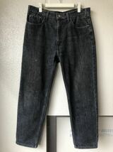 先染め 黒 ブラック 1990s 90s Levi''s リーバイス ジーンズ black vintage ビンテージ 603 ビッグサイズ デニム スリム 検索 501 505 606_画像8