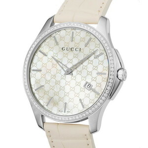 【新品 本物】グッチ GUCCI Gタイムレス クオーツ メンズ 腕時計 YA126306 ホワイトパール ホワイトパール