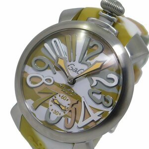 【新品 本物】ガガミラノ GaGaMILANO マヌアーレ 手巻き メンズ 腕時計 5010-17S-SS ブラウン カモフラージュ