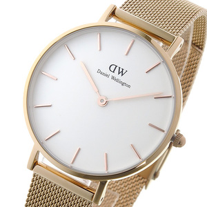 【新品 本物】ダニエルウェリントン 腕時計 PETITE MELROSE 32 ローズゴールド DW00100163 DW00600163 ホワイト ホワイト