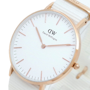 【新品 本物】ダニエルウェリントン 腕時計 CLASSIC DOVER 36 ローズゴールド DW00100309 ホワイト