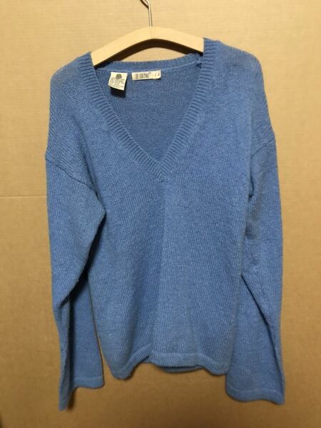 80s～90s USED DE ROTCHILD V NECK KNIT SWEATER 80's～90's 中古 V ネックセーター MEDIUM フィリピン製 送料無料