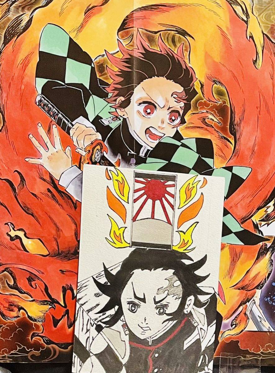 Demon Slayer: Kimetsu no Yaiba Tanjiro Kamado's Hand-Drawn artwork illustration last, comics, anime goods, hand drawn illustration