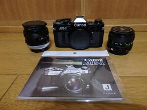 【完動品】キヤノン Canon AE-1 フィルムカメラ NFD 35mm f2.8 + FD 50mm f1.4 S.S.C レンズ 2本セット