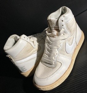 1986's Vintage NIKE TERMINATOR HIGH white canvas 1986 год производства Vintage Nike Terminator высокий белый парусина 