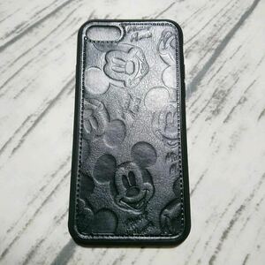 【iPhone X/XS 用】Disney ミッキー ケース カバー 黒/アイホン/アイフォン/アイフォーン/保護/ジャンク防止/フィルム/スマホ/レザー