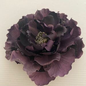 コサージュ クリップ アンティーク 紫色 ビンテージ風 vintage 約11×11×厚4cm 女優 vogue フィフティーズ 50's Retro corsage purple