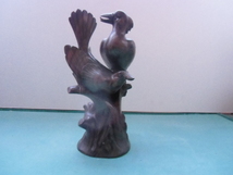 黒檀　木彫り　鳥　オブジェ　野鳥　　　半世紀前_画像2