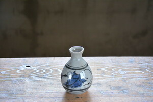 NO.035 old sake bottle one wheel .... for searching language -A Showa Retro Vintage 