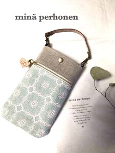 ミナペルホネンanemoneファブリック使用スマホポーチ☆ハンドメイド