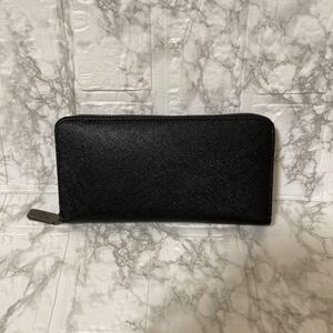 長財布 本革 メンズ レディース ラウンドファスナー 大容量 レザー 財布 牛革十字紋仕様