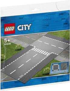 レゴ(LEGO) シティ ロードプレート 直線道路とT字路 60236 ブロック おもちゃ 男の子 車 電車