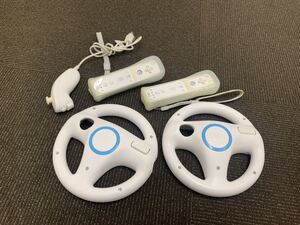 送料無料 即発送 任天堂 ニンテンドー 5個セットWii リモコン ハンドル 純正 RVL-003 コントローラ RVL-024 ヌンチャク RVL-004
