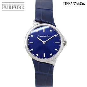 ティファニー TIFFANY&Co. メトロ 2-ハンド 28mm レディース 腕時計 ダイヤ ブルー 文字盤 クォーツ ウォッチ Metro 90134539