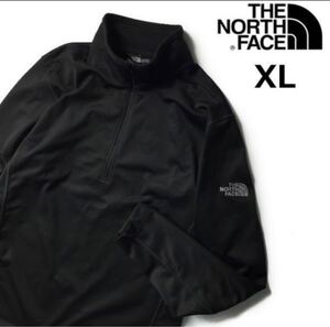 【USA購入正規新品】THE NORTH FACE ◆裏起毛 フリース US限定 ハーフドームロゴ刺繍 ストレッチ(XL)黒