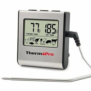 超安値！ThermoProクッキング料理用オーブン温度計デジタル 肉 揚げ物 食品 燻製などの温度管理用キッチンタイマーOHCX