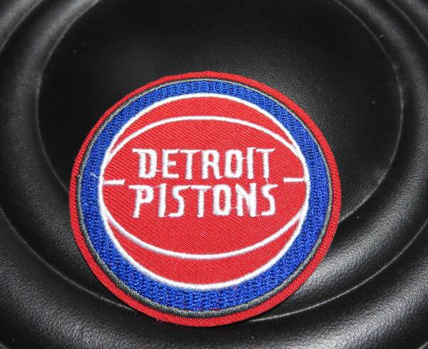 赤青（円型）■新品未使用NBA　デトロイト・ピストンズ　Detroit Pistons刺繍ワッペン（パッチ）◆　バスケットボール◎アメリカ　スポーツ