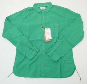●MEN'S MELROSEメンズメルローズ長袖シャツ(48(L),緑)新品