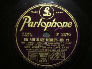 ■SP盤レコード■ニ520(A)　英国盤　IVOR MORETON and DAVE KAYE　TIN PAN ALLEY MEDLEYーNO.12