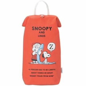  Snoopy & Linus. carrier bags stocker { orange }