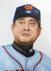 Art hand Auction Dibujo a lápiz de colores/Entrega tamaño 80/Dibujo retrato Deportista Jugador de béisbol (240×340) Pintura Tatsunori Hara Manager Giants Ex manager WBC, obra de arte, cuadro, dibujo a lápiz, dibujo al carbón