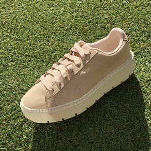 美品25 PUMA BASKET PLATFORM TRACE SOFT WN'S プーマ バスケット プラットフォーム トレース ソフト D714