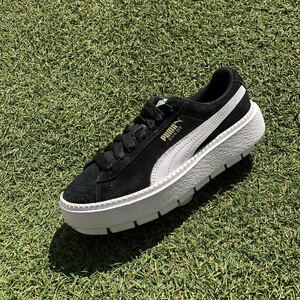 美品22.5 PUMA SUEDE PLATFORM TRACE プーマ スエードプラットフォーム トレース C13