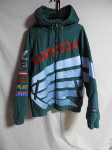 XL Supreme Honda Fox Racing Puffy Zip Up Jacket シュプリーム ホンダ フォックス ジップ アップ ジャケット グリーン