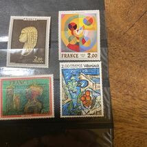 外国切手　フランス　美術切手　2人の聖者　ビーナス　生きる喜びなど　単片コレクション　未使用_画像4
