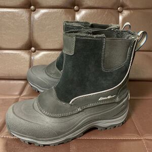 1円スタート!新品!Eddie Bauerエディーバウアー本革防寒防水スノーブーツ28cm防水WEATHEREDGE防水THERMAFILL防寒少訳有り品