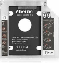 Zheino 2nd 9.5mmノートPCドライブマウンタ セカンド 光学ドライブベイ用 SATA/HDDマウンタよりCD/DVD_画像2