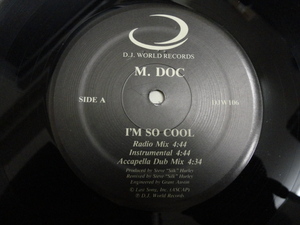 M. Doc - I'm So Cool オリジナル原盤 12 ダンサブル NEW JACK SWING ラップ　視聴