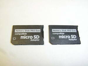 microSD→メモリースティック Pro Duo 変換アダプタ/2枚セット/送料無料